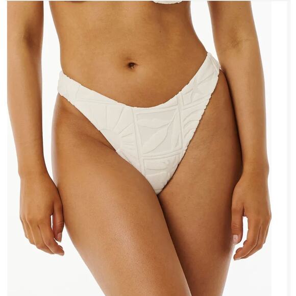 Rip Curl Santorini Terry Hi Leg Bikini Bottom - Shell Large NWT - Picture 3 of 10